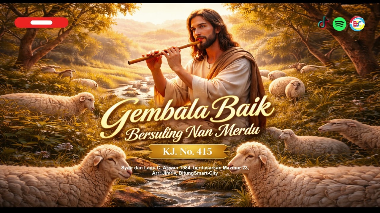 Gembala Baik Bersuling Nan Merdu | KJ No 415 | Pop Rohani Kristen