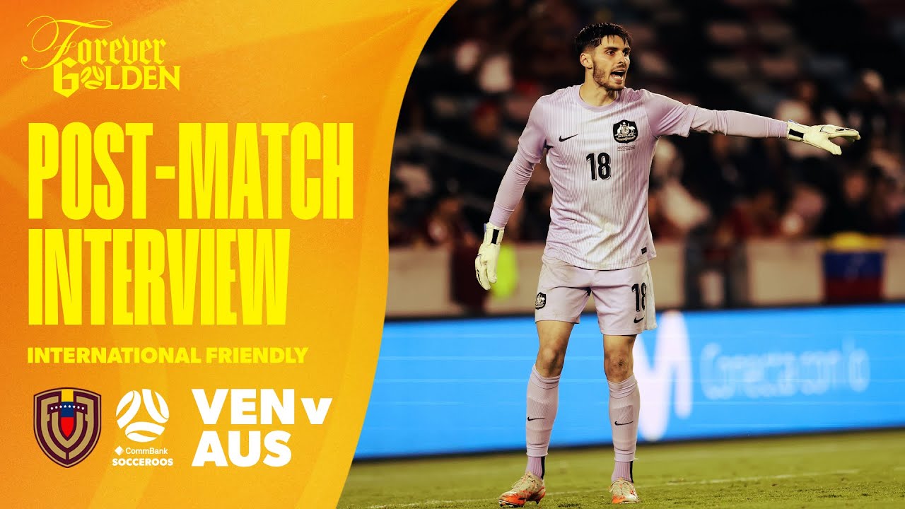 Patrick Beach | Post-Match Interview | Venezuela v CommBank Socceroos ...