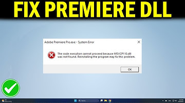 How To Fix Adobe Premiere Pro MSVCP110 dll, MSVCR110.dll, MSVCR100.dll was not found Error