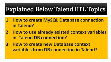 Talend: Using Context Variables in DB Connections | Talend Database connection setup using context