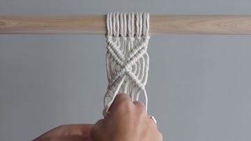 Macrame For Beginners - 28 Days of Knots! Day 21: Double X Pattern