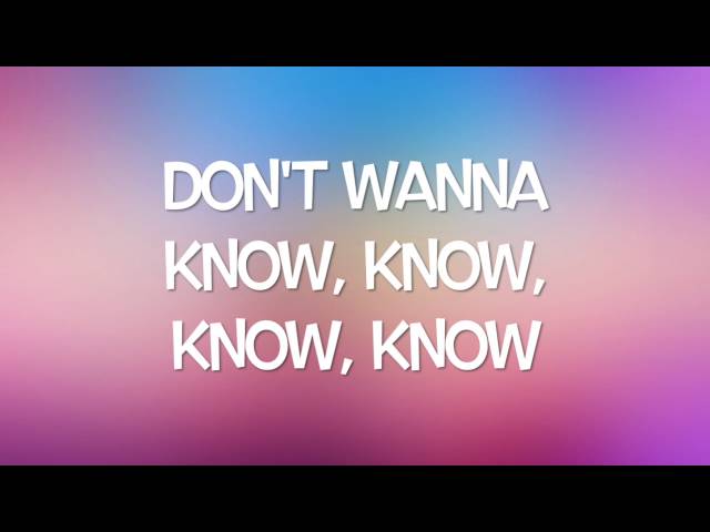 Don't Wanna Know - Maroon 5 ft. Kendrick Lamar Lyrics - YouTube