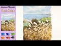 Reed scene- Landscape Watercolor (wet-in-wet, Arches rough)NAMIL ART