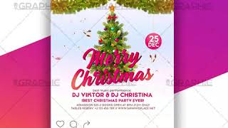 Merry Christmas Celebration - Animated Flyer PSD Template for Instagram