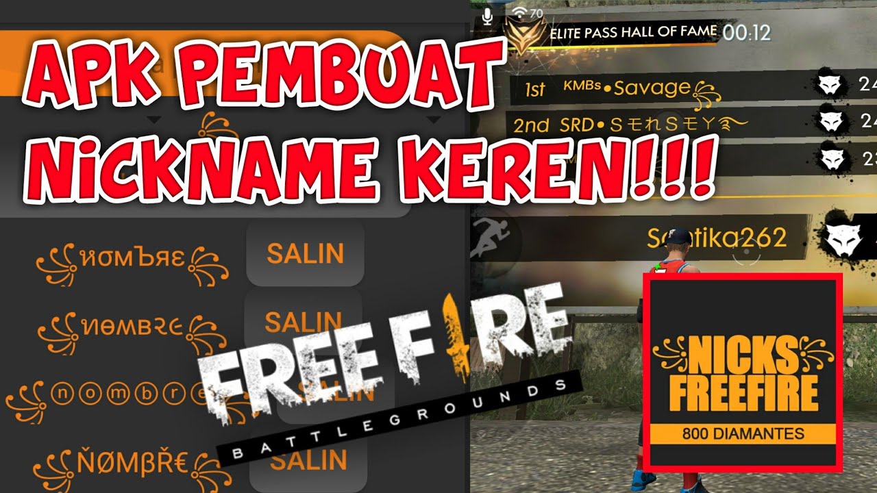 Cara Membuat Nickname Free Fire Yang Keren Sangat Mudah By