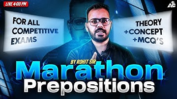 Prepositions Marathon For All Competitive Exams | Theory+Concept+Mcq