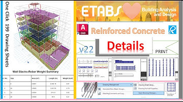 ETABS v22 Tutorial: Detailing Evolution & Revolution of RC Structure Drawings Available From A Menu