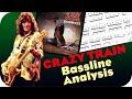 Ozzy osbourne  crazy train  bassline analysis