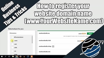 How to register your website domain name (www.YourWebsiteName.com)