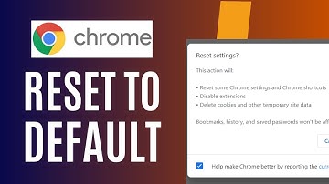 How To Reset Google Chrome To Default Settings