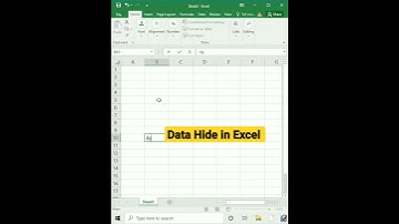 Data Hide in Excel ll Excel Master ll #computer #shorts #excel #video #youtubeshorts