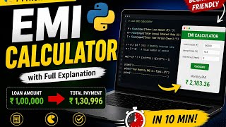 “Python EMI Calculator Project 🔥 Step by Step (Beginner Friendly)”