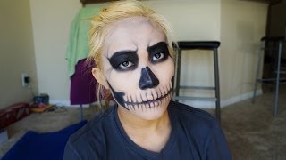 Halloween Skeleton Face Transformation