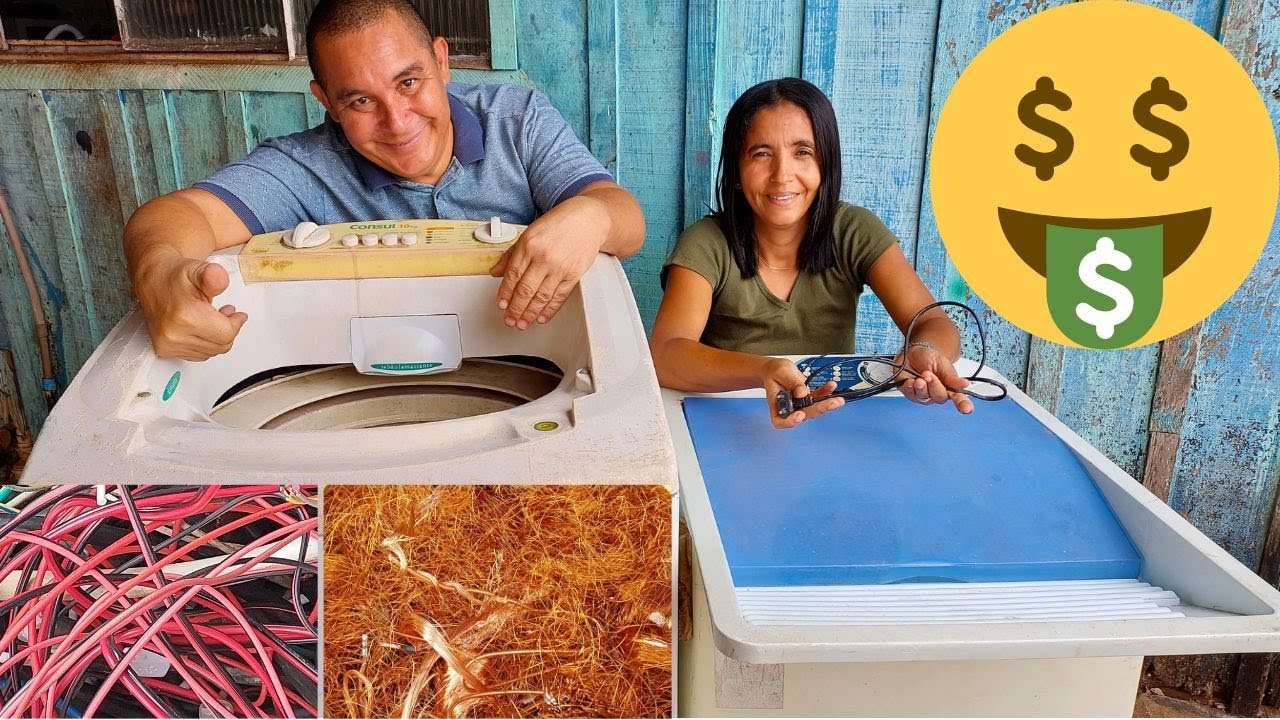 COMO GARIMPAR METAIS FINOS DE MAQUINA DE LAVAR ROUPAS | cobre alumínios e outros👌