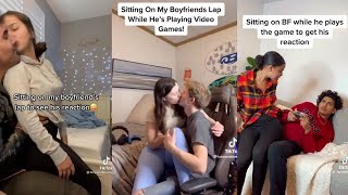 Sitting On My Boyfriends Lap While He Is Gaming & See His Reaction Tiktok Compilation