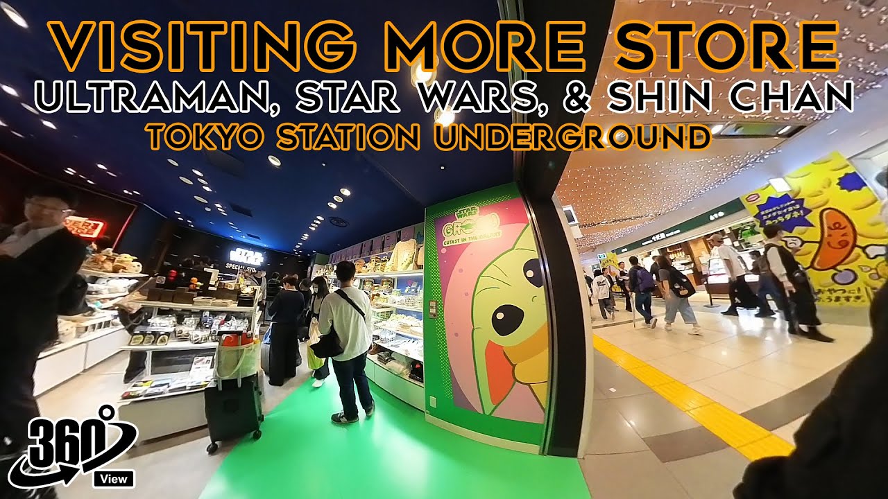 Ultraman, Star Wars, and Shin Chan Stores in Tokyo Station | 360 Video