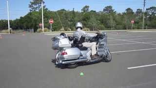 How to ride a motorcycle: Offset Cone Weave Exercise, Harley & Goldwing