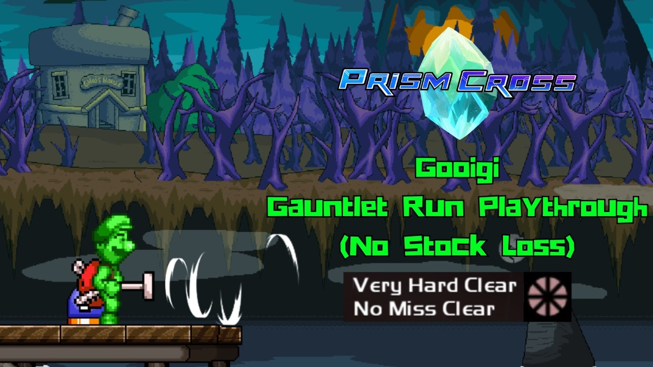 Prism Cross - Gooigi (Luigi's Mansion) Gauntlet Run Playthrough (No Stock Loss)