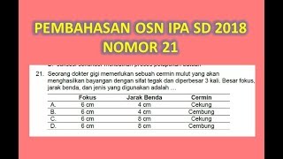 Pembahasan Soal OSN IPA SD Tahun 2018 Nomor 21