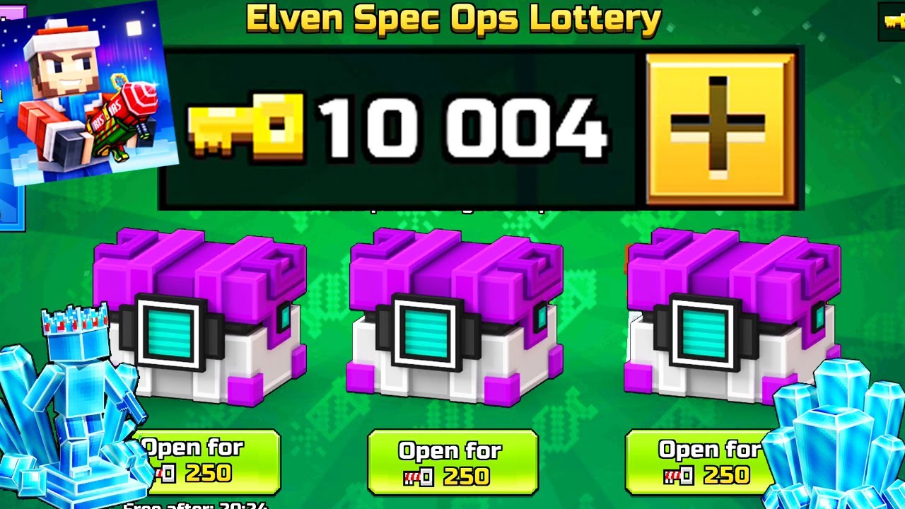 Pixel Gun 3D - Spent 10000 keys on the Elven Spec Ops Lottery, Big Opening Chests  (Android Games)