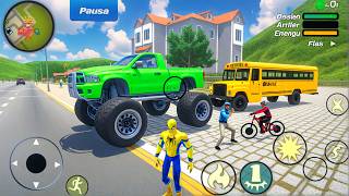Spider Rope Hero Gangster Crime - Monster Truck & Motorbike Driving in Open World - Android Gameplay screenshot 3