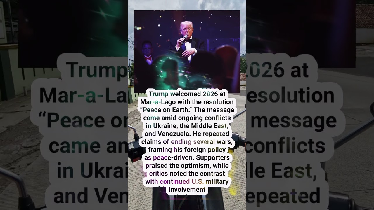 Trump rings in New Year at Mar-a-Lago with call for 'peace on Earth' 