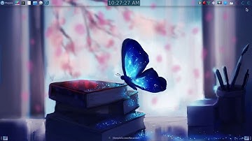 Mageia 7.1 running on XFCE4 desktop with transparent panels configurations.