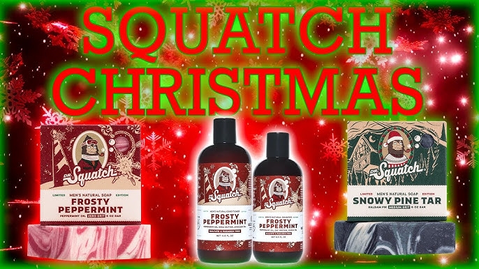 Dr. Squatch Soap Frosty Peppermint & Snowy Pine Tar Limited Edition Holiday  Set