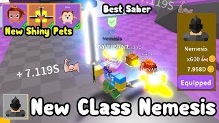 Got New Class Nemesis & New Shiny Turkey Pets OP! +7S strength - Saber Simulator