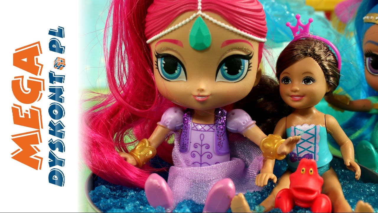 Zabawy na Plaży Shimmer i Shine & Barbie & Mała Syrenka Arielka