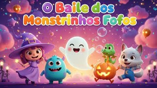 🎃Música Infantil de Halloween – BAILE dos MONSTRINHOS Fofos 👻 Animação/música para Crianças e bebês