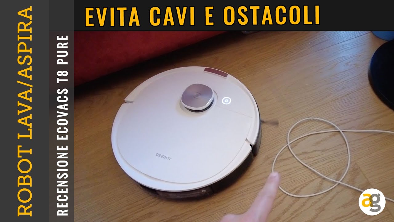 Il PRIMO ROBOT che EVITA CAVI e OSTACOLI. Recensione ECOVACS T8 pure -  YouTube