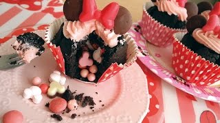 動画あり Minnie Mouse Gimmick Muffin ミニーのギミックカップケーキ レンジやフライパンでできる かんたんスイーツレシピ動画まとめサイト