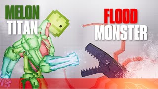 Melon Titan vs Iron Lung Monster in Blood Flood
