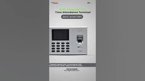 ZKTeco K40 Fingerprint Time Attendance | Features & Best Price at DigiMark Solution