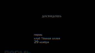 Досвидошь Пермь клуб Тёмная аллея 29 ноября