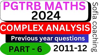 PG TRB MATHS 2024|complex analysis👉🏻 previous year questions(2011-12)#pgtrbmaths#pgtrb#exam