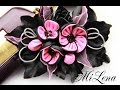 DIY Kanzashi flower hairclip / Заколка канзаши / Пошаговый мастер-класс /