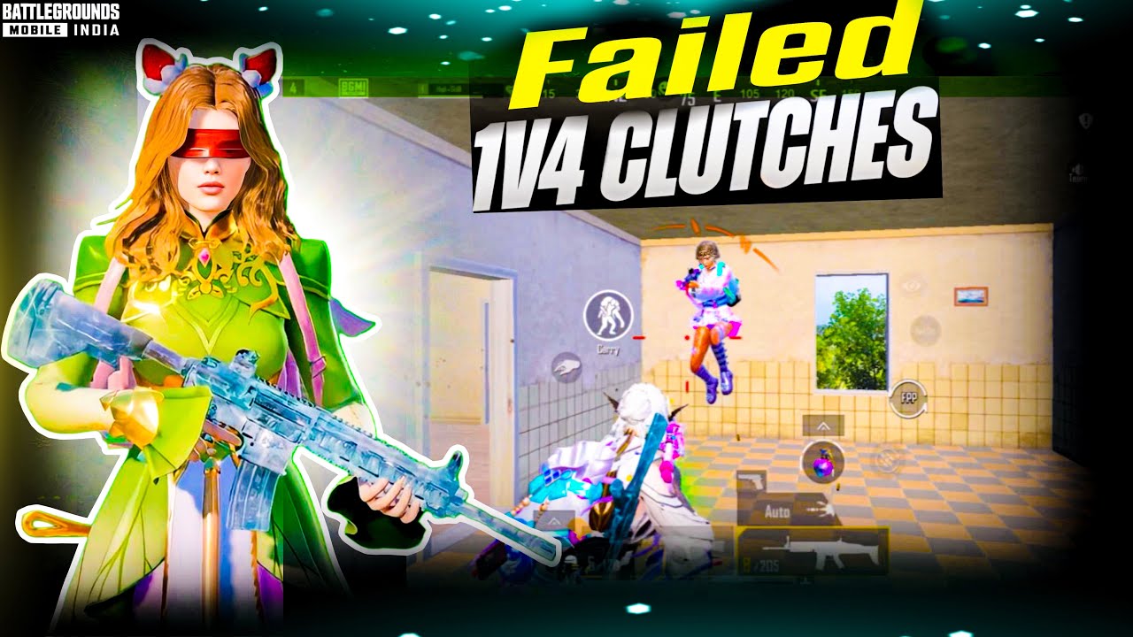 MOST INTENSE FAILED 😣1v4 CLUTCHES #bgmi#gamingvideos - YouTube
