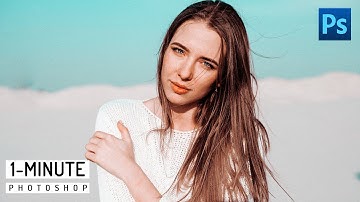 1-Minute Photoshop | Aqua and Orange Color Grading Effect in Photoshop