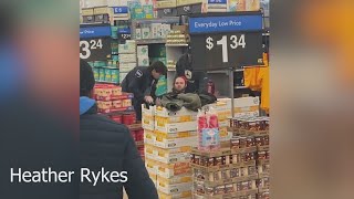 Video shows Rockford Walmart stabbing suspect surrender to security after murder