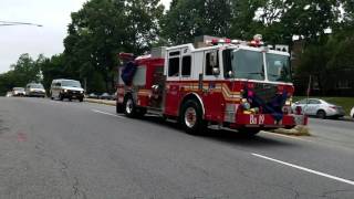 FDNY Funeral Motorcade For FDNY Deputy Chief Fahy Passing By In Yonkers New York