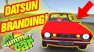 DATSUN 100A BRANDING!!! (My Summer Car Mod Showcase)