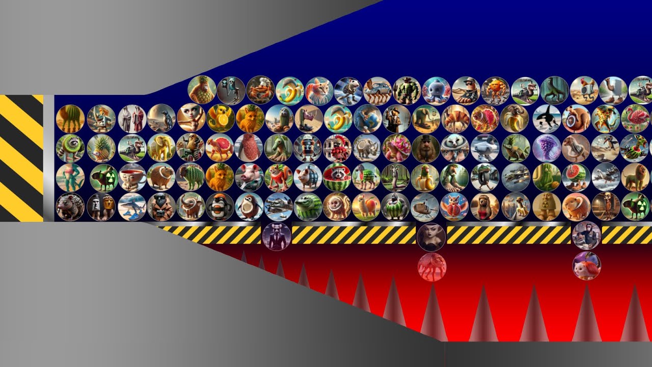 ALL 101 Italian Brainrot Survival Marble Race In Algodoo | New Brainrots