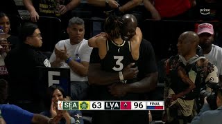 Candace Parker jumped into Shaq's arms after the Aces' win 🤣❤️ | WNBA on ESPN