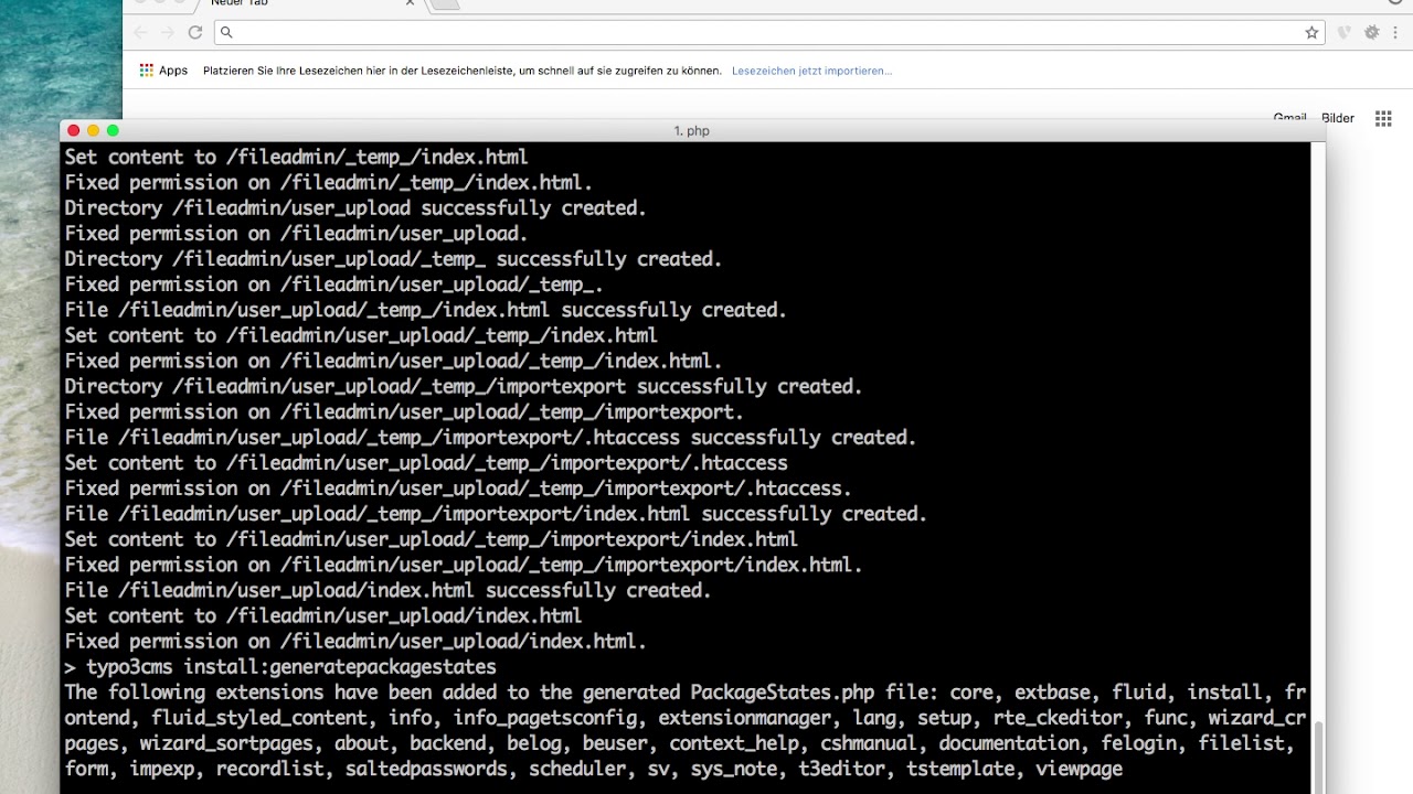 Setting up TYPO3 v8 with DDEV
