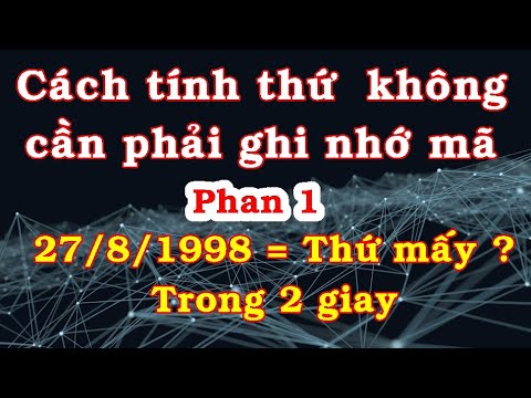 Video: Làm Thế Nào để Biết Sinh Ngày Nào Trong Tuần