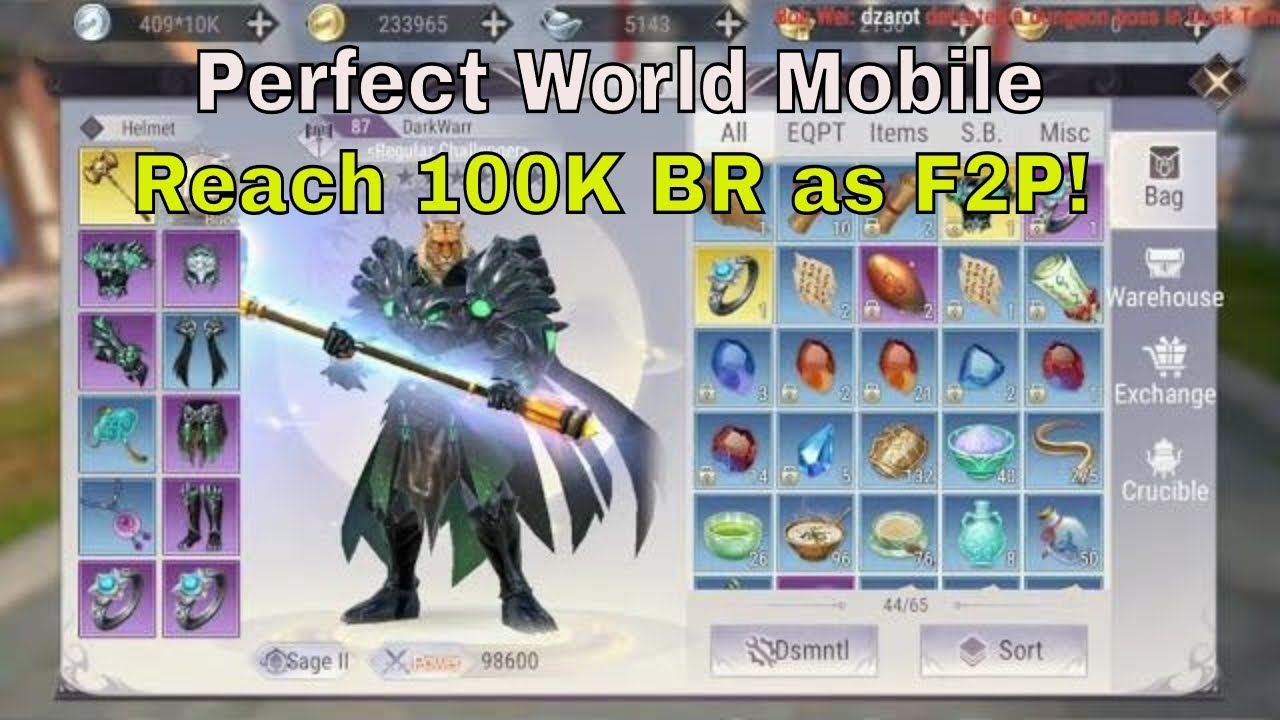 Perfect World Mobile Guide 100k Br As Free To Play Youtube
