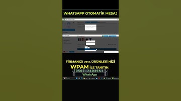 WhatsApp OTOMATİK MESAJ PROGRAMI WPAM Shorts