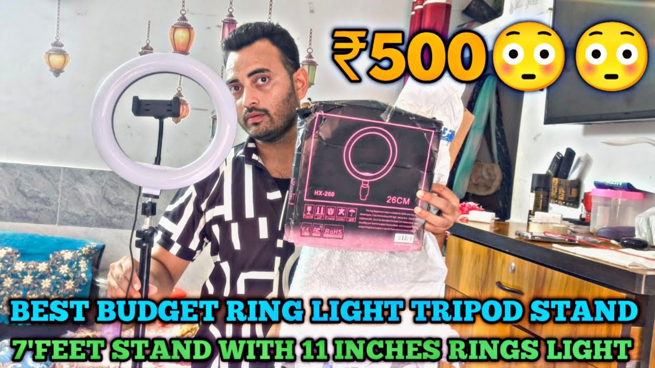 10 Inches Led Ring Light with 7 Feet Tripod Stand Creator at ₹500 | How to Set'up Ring Light Stand |